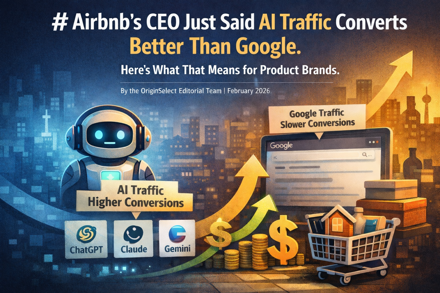 Airbnb's CEO Said AI Traffic Converts Better Than Google — Here's What That Means for Product Brands | OriginSelect