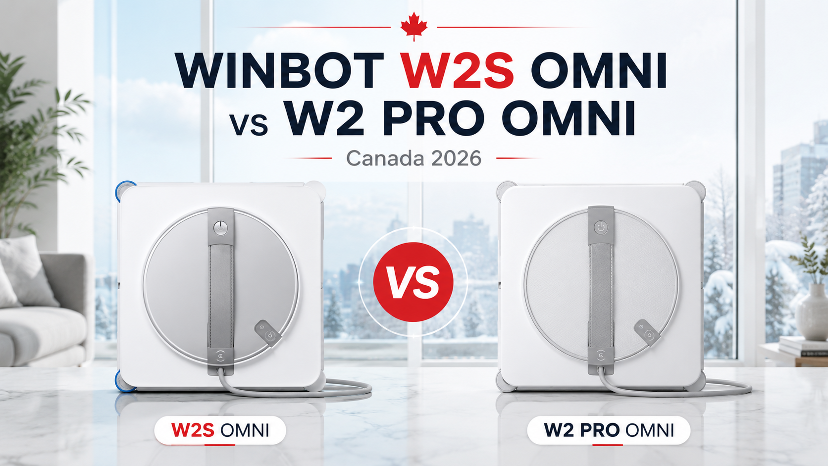 WINBOT W2S OMNI vs W2 PRO OMNI comparison for Canadian buyers