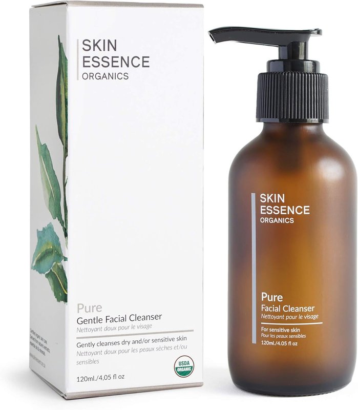 Pure Facial Cleanser by Skin Essence Organics - Certified Organic Face Wash for Sensitive Skin - Made in Canada