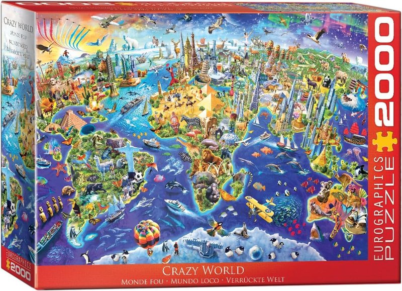 EuroGraphics Crazy World 2000-Piece Puzzle Jigsaw