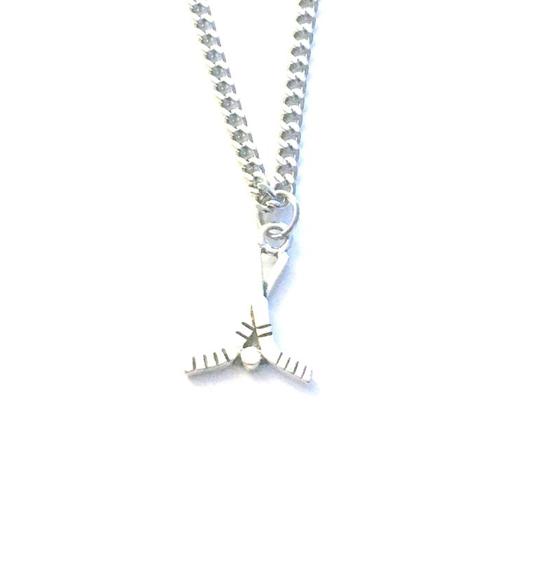 Handmade Boy's Necklace, Hockey Stick Jewellery, 18" Stainless steel chain, Hockey Gift for Man - Canadian Shop