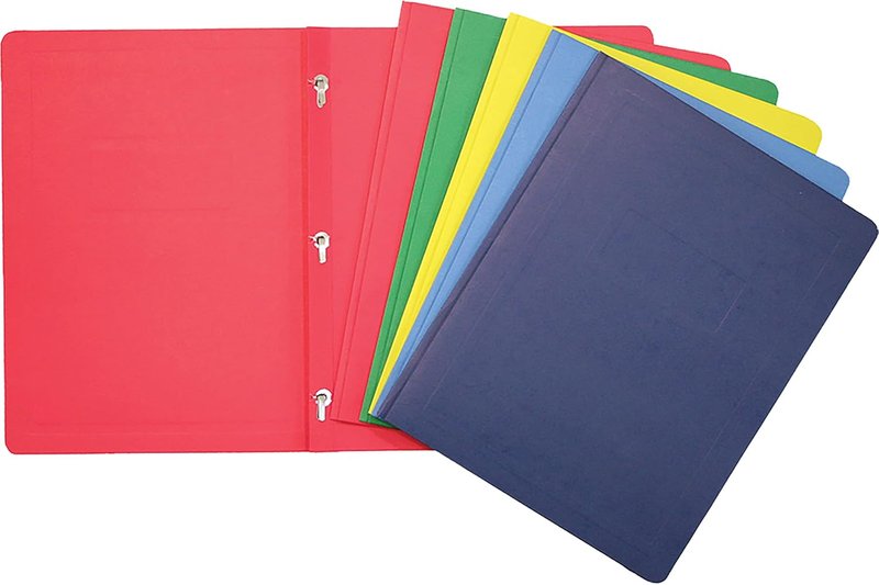 Hilroy 3-Prong Report Covers, 9-1/8" x 11-1/2", 25 Per Pack, Assorted Colours (06249)