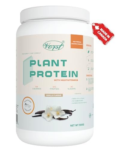 VORST Vegan Protein Powder Vanilla with Multivitamins 900g 45 Servings | Natural Plant Based Pre, Post Workout & Meal Replacement Shake | 1 Jar