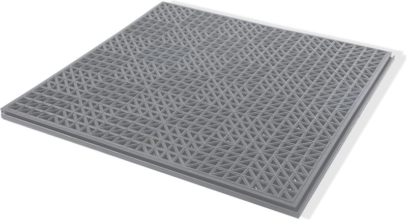 Technoflex Techno Lok – Garage Floor Cover Interlocking System- (Grey & Black, 18'' X 18'' X 0,44'') Grey & Black 18'' X 18'' X 0,44''