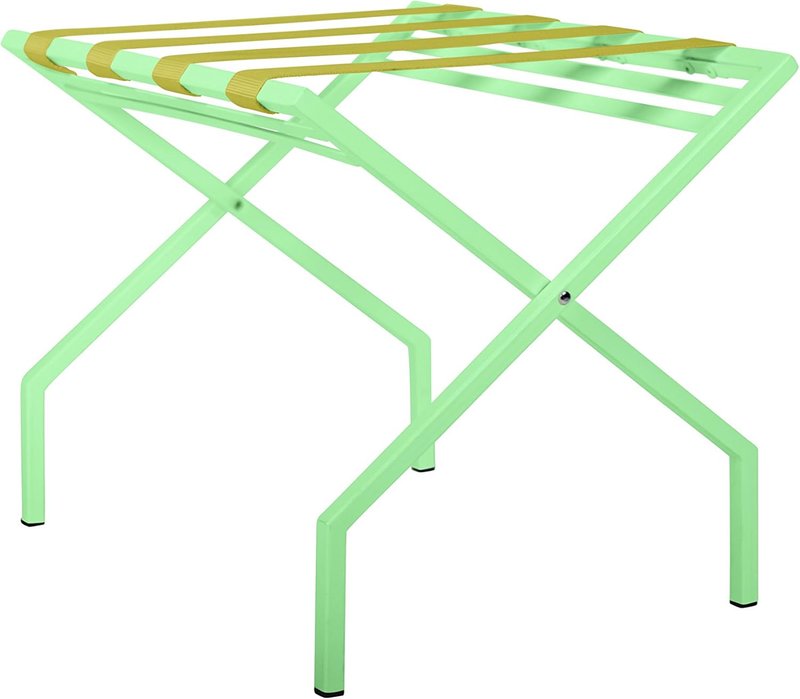 Innit Designs 11.16.03n Suba Nylon Strapped Luggage Stand, Yellow On Mint