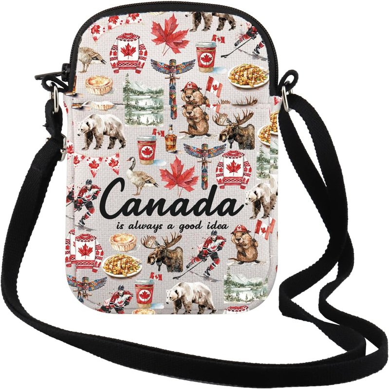 TSOTMO Canada Gift Canada Lover Gift Canada Vacation Gift Canada Is Always a Good Idea Crossbody Bag Canada Traveler Canada is Cr Ca