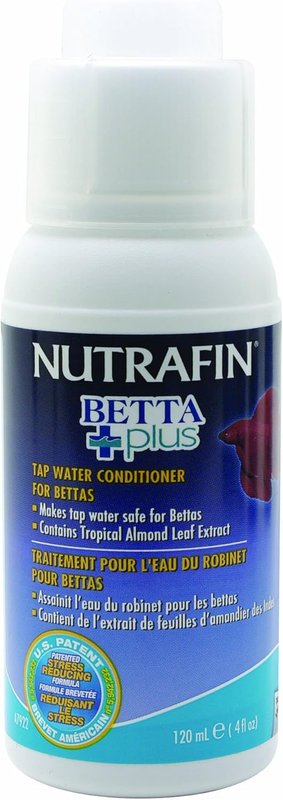 Nutrafin Betta Plus Tap Water Conditioner for Bettas, 120ml (4-Ounce), White