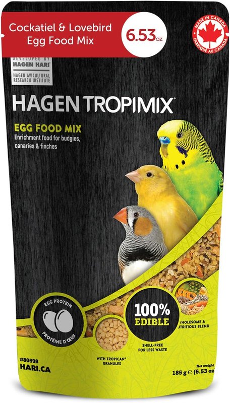 Tropimix Egg Food Mix Enrichment Food for Budgies, Canaries & Finches - 185 g (6.53 oz)