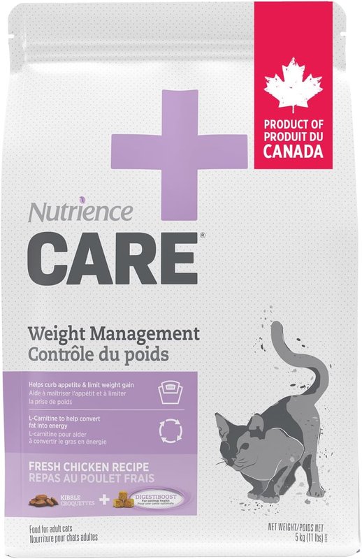 Nutrience Care Weight Management Cat Food, Canadian Chicken, 5 kg (11 lb)