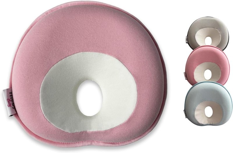 Hibby Baby Pillow | Stroller, Bouncer, Car Seat and Travel | Canadian Brand (Petal Pink)