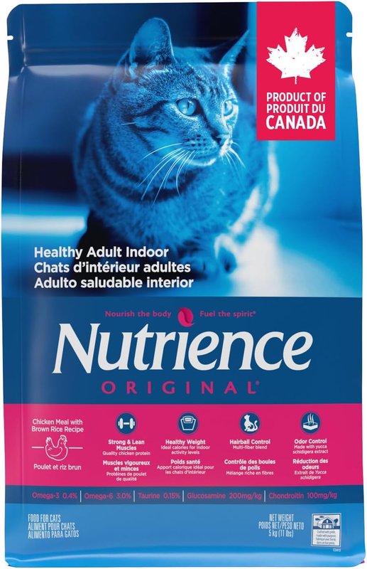 Nutrience Original Healthy Adult Indoor - Chicken Meal & Brown Rice - 5 kg (11 lbs)