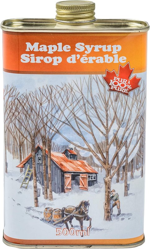 Turkey Hill Sugarbush Heritage Tin Can 100% Pure Premium Canadian Dark Robust Maple Syrup (500ml)