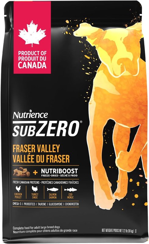 Nutrience Grain-Free High Protein Subzero Dog Food, Canadian Fraser Valley - 10 kg (22 lb)