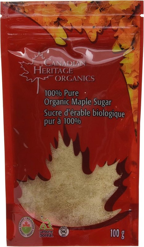 Canadian Heritage Organic Maple Sugar-Granulated Maple Sugar 100 g