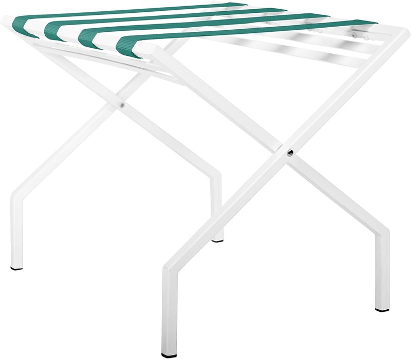 Innit Designs 11.02.09n Suba Nylon Strapped Luggage Stand, Turquoise On White
