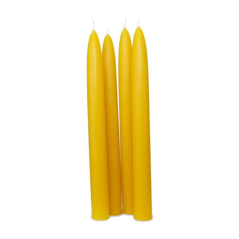 10 inch Beeswax Tapers by Paper Garden set of 4