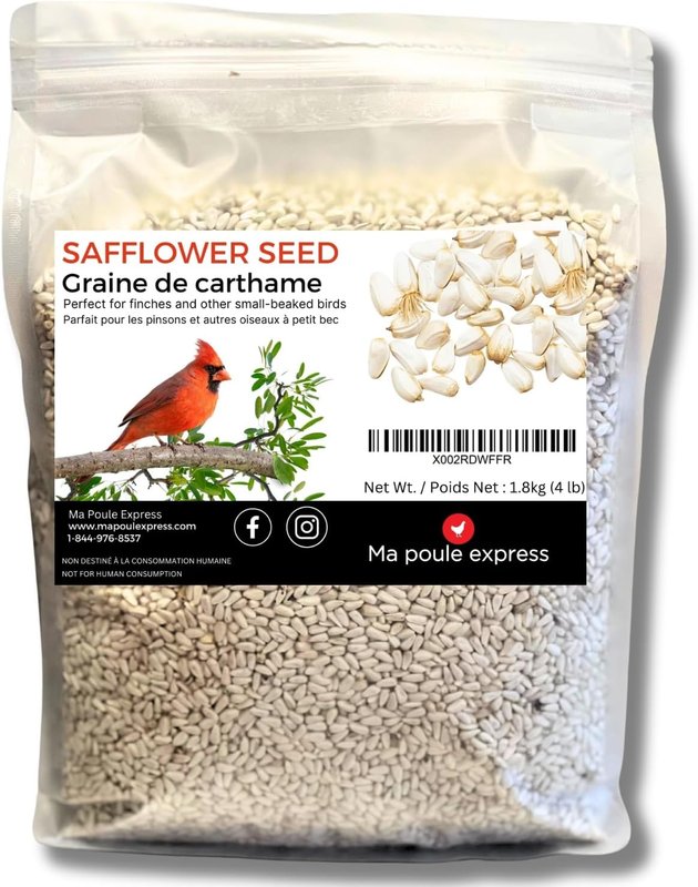 Fièrement canadien – Graines de carthame Pour Cardinaux, mésanges et sittelles – 2.26 kg (5 lbs) | Nourriture Pour oiseaux sauvages de qualité supérieure | Graines résistantes aux 1 count (Pack of 1)