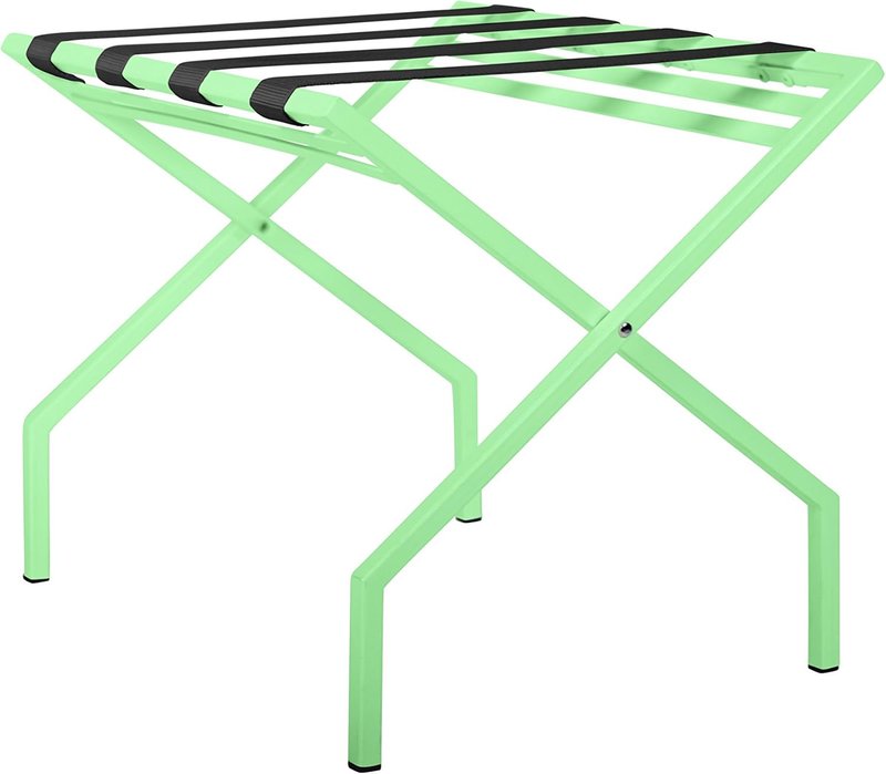 Innit Designs 11.16.01n Suba Nylon Strapped Luggage Stand, Black On Mint