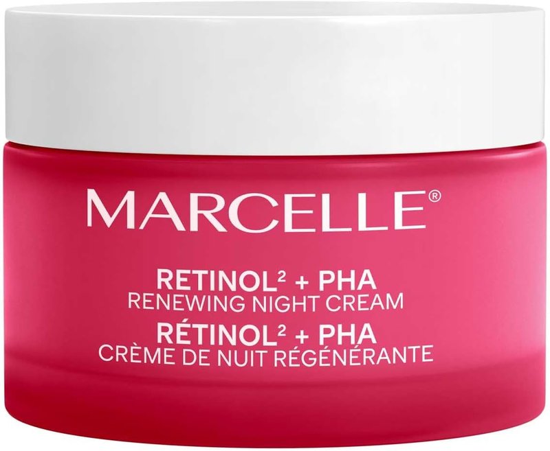 Marcelle Retinol² + PHA Renewing Night Cream, Refining, Brightening & Plumping, Cruelty-Free, Hypoallergenic, Paraben-Free, Fragrance-Free, Non-Comedogenic, 50 mL