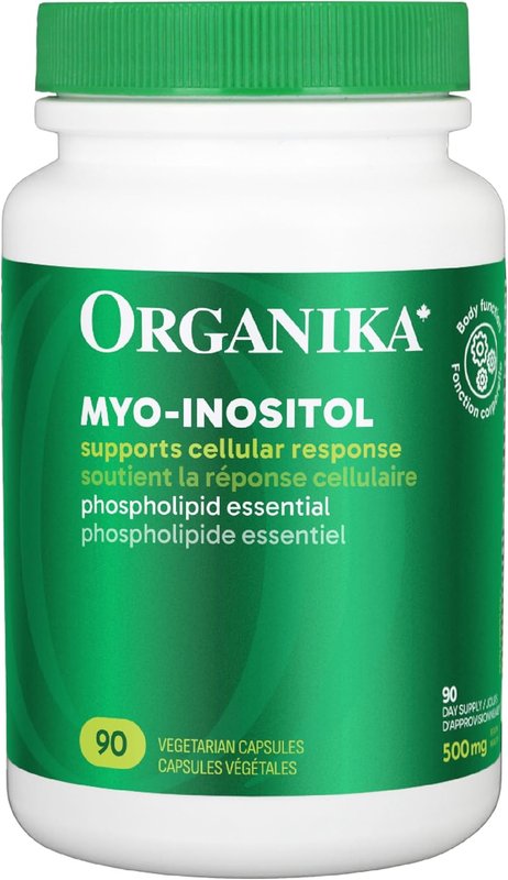 Organika Canadian-Made Inositol (Myo-Inositol)- Cellular Response, Mood Balance, Insulin Support- 90vcaps 90 count (Pack of 1)