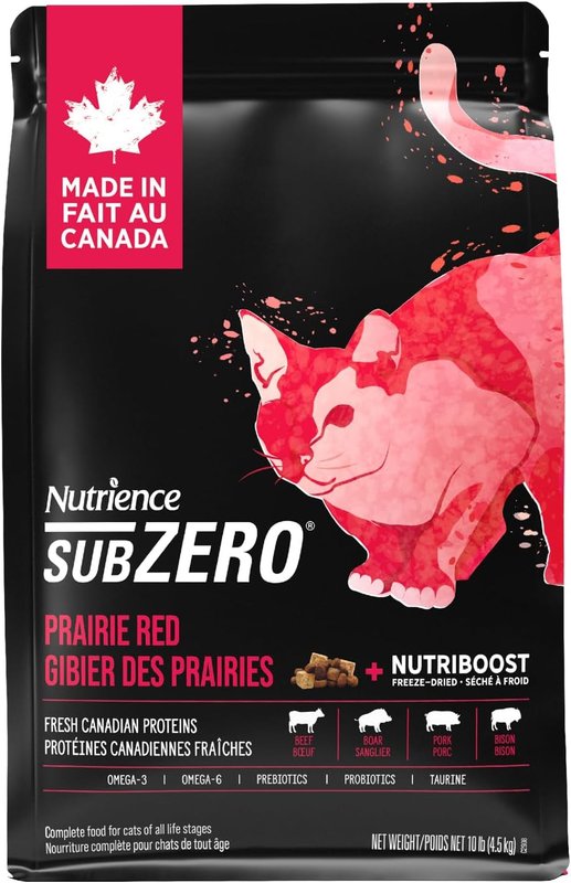 Nutrience High Protein Subzero for Cats - Canadian Prairie Red - 4.5 kg (10 lb) Prairie Red 4.5 kg (Pack of 1)