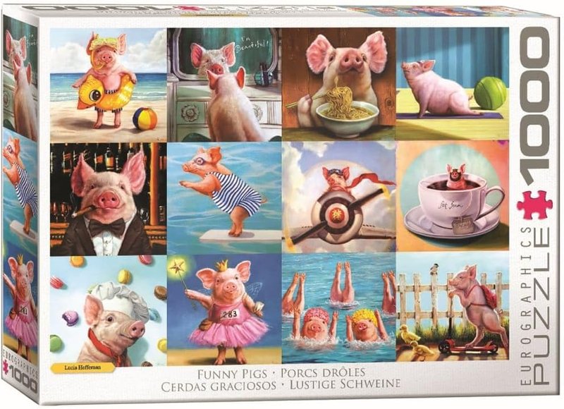 Funny Pigs by Lucia Heffernan 1000 pc