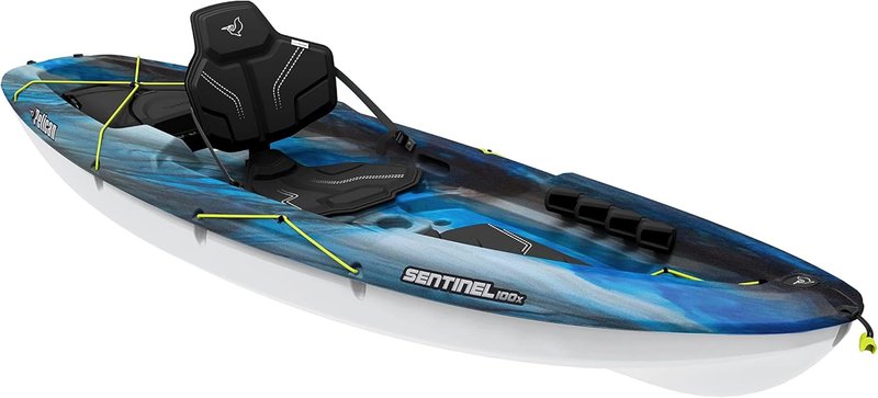 Pelican Sentinel 100X EXO Sit on Top Kayak - Recreational Kayak - Lightweight for One Person - 9ft. 6in.