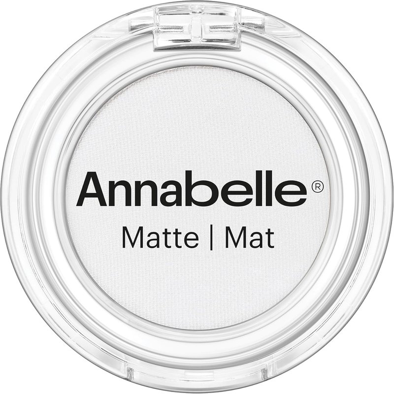 Annabelle Matte Single Eyeshadow, 96 Snowflake, Soft & Silky Texture, Highly Pigmented Shades, Long-Lasting, Cruelty-Free, Paraben-Free, Fragrance-Free, 1.5 g Matte Snowflake