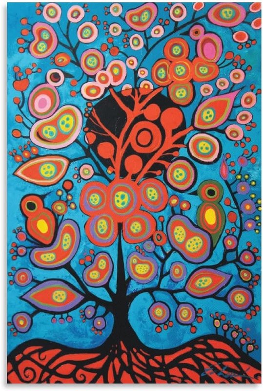Norval Morrisseau Art Poster Canadian Aboriginal Artists Room Beauty (48) Print Photo Art Painting Canvas Poster Home Decorative Bedroom Modern Decor Posters Gifts 08x12inch(20x30cm)