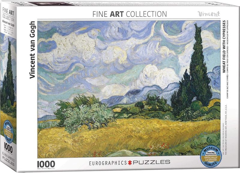 Eurographics 6000-5307 Wheat Field with Cypresses by Vincent Van Gogh Puzzle (1000 Piece)