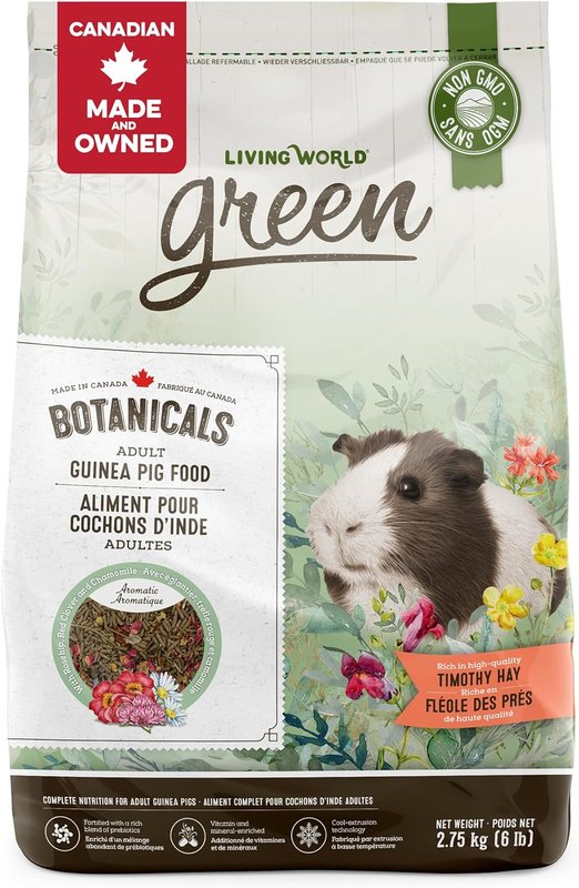 Living World Green Botanicals Canadian Adult Guinea Pig Food, 2.75 kg
