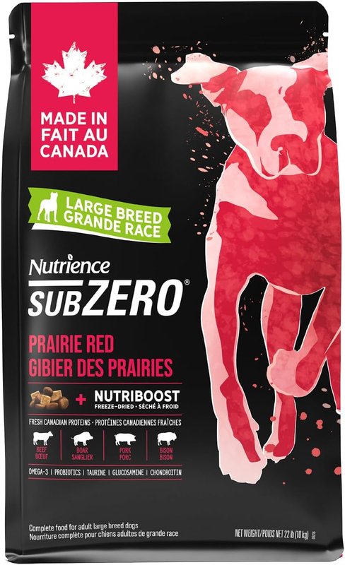 Nutrience Grain Free SubZero, Large Breed Dog Food Dry, 10kg (22lb), Canadian Prairie Red, Dry Dog Food, High Protein Kibble, Nourriture Pour Chien, Manger Pour Chien Pet Food