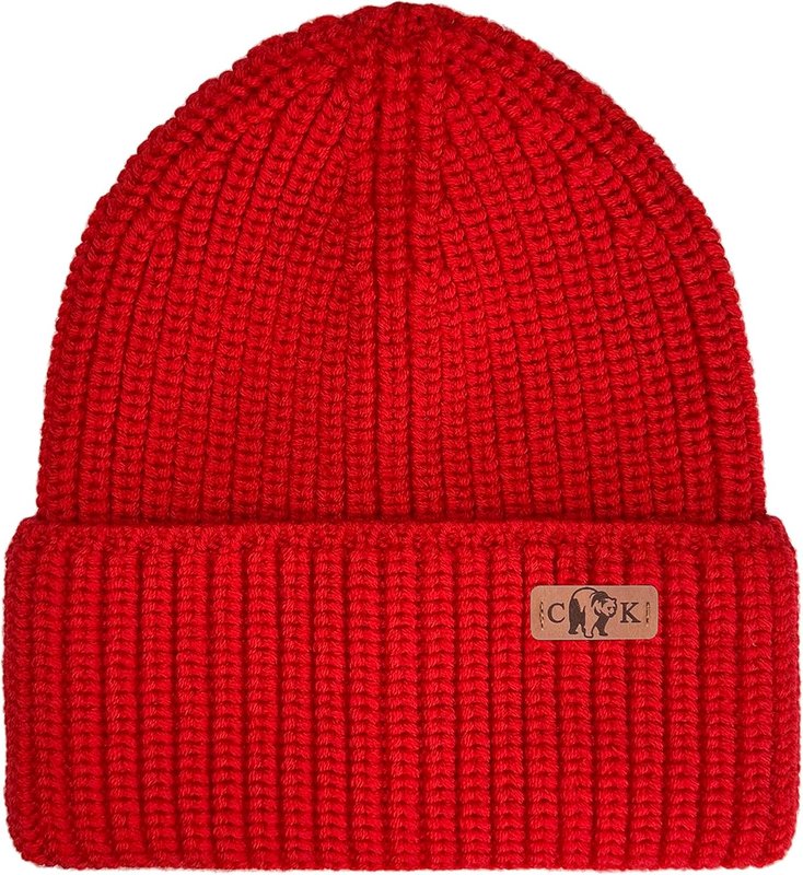 Canada Knitwear Merino Wool Toque Hats for Women Men Winter Hat Classic Cuff Skull Cap Tuque Women's Canadian Touques Beanie Red