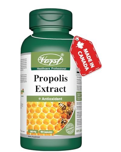 VORST Bee Propolis Extract 500mg 90 Capsules | Antioxidant Supplement for Common Colds & Flu and Boosting Immune System | Alternative to Liquide Tincture & Throat Spay | 1 Bottle