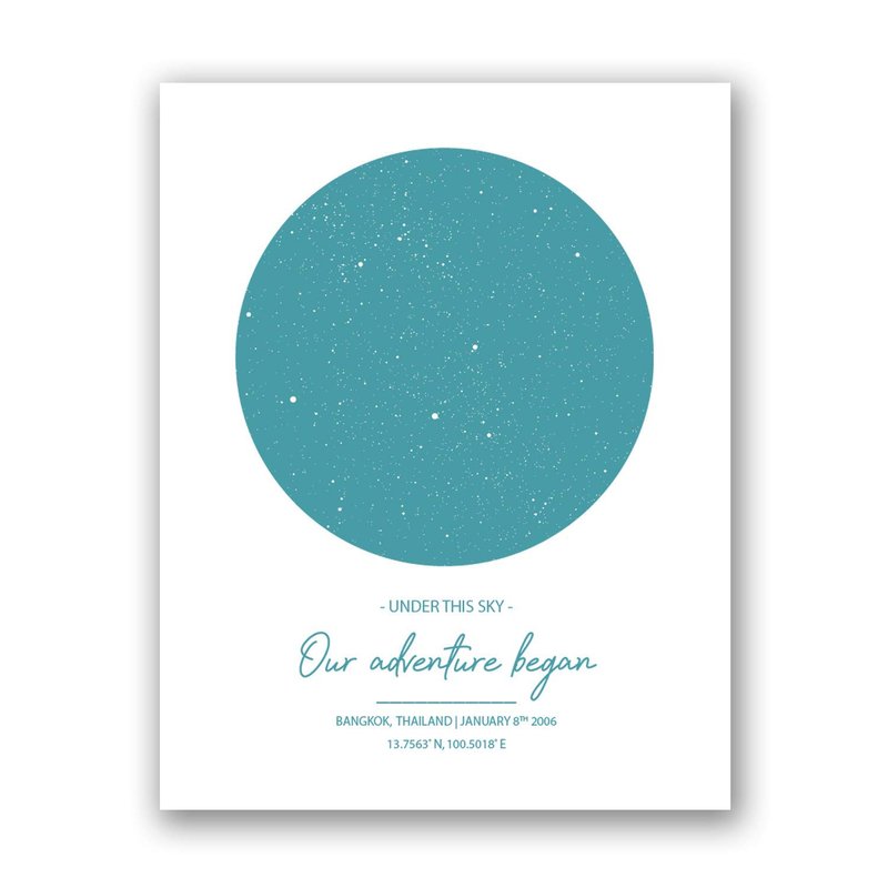 [SF Customizables] PERSONALIZED Night Sky Map for Birthday, Star Map Poster Gift, Custom Star Print, Astronomy Wall Decor, Stars Above Stars Constellation