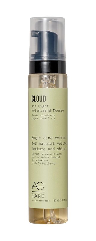 AG Care Cloud Lightweight Hair Mousse with Cane Sugar Extract - Curl Foam Volumizing Mousse for Definition and Lift, 3.6 Fl Oz Bottle