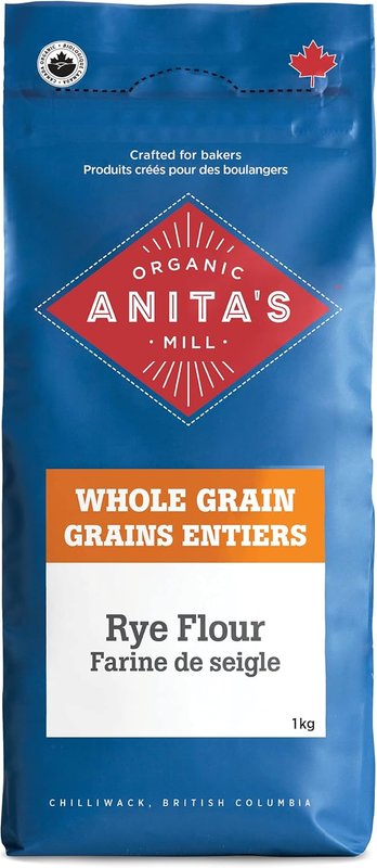 Anita’s Organic Mill - Whole Grain, Organic Rye Flour, 1kg 1 kg (Pack of 1)