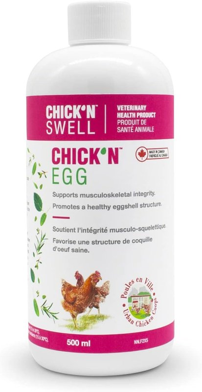 Premium Poultry Calcium Supplement for Bone Health & Egg Production-Chick’N Egg from Chick’N Swell Brand- for All Poultry. 500 ml- Makes 300 liters.