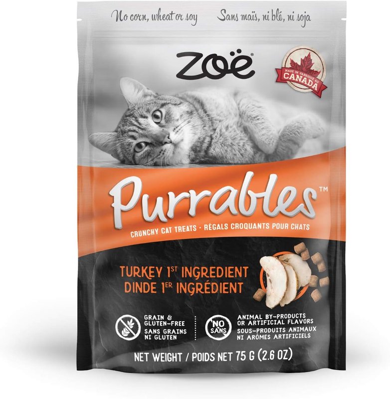 Zoe Purrables Cat Treats, Turkey 1st ingredient, 75 g