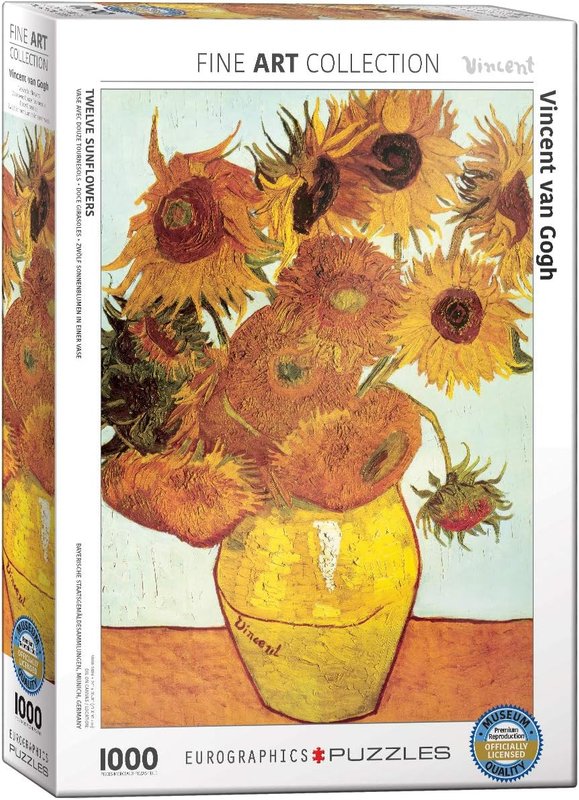 Eurographics Twelve Sunflowers by Van Gogh 1000-Piece Puzzle