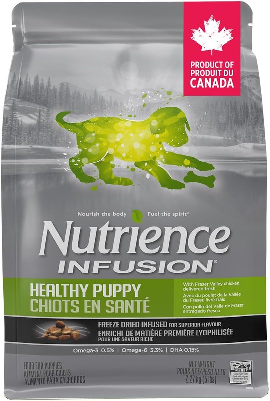 Nutrience Infusion Healthy Puppy Dog Food, 2.27 kg (5 lbs), Freeze-Dried Canadian Chicken, Dry Dog Food, Nourriture Pour Chien, Manger Pour Chien