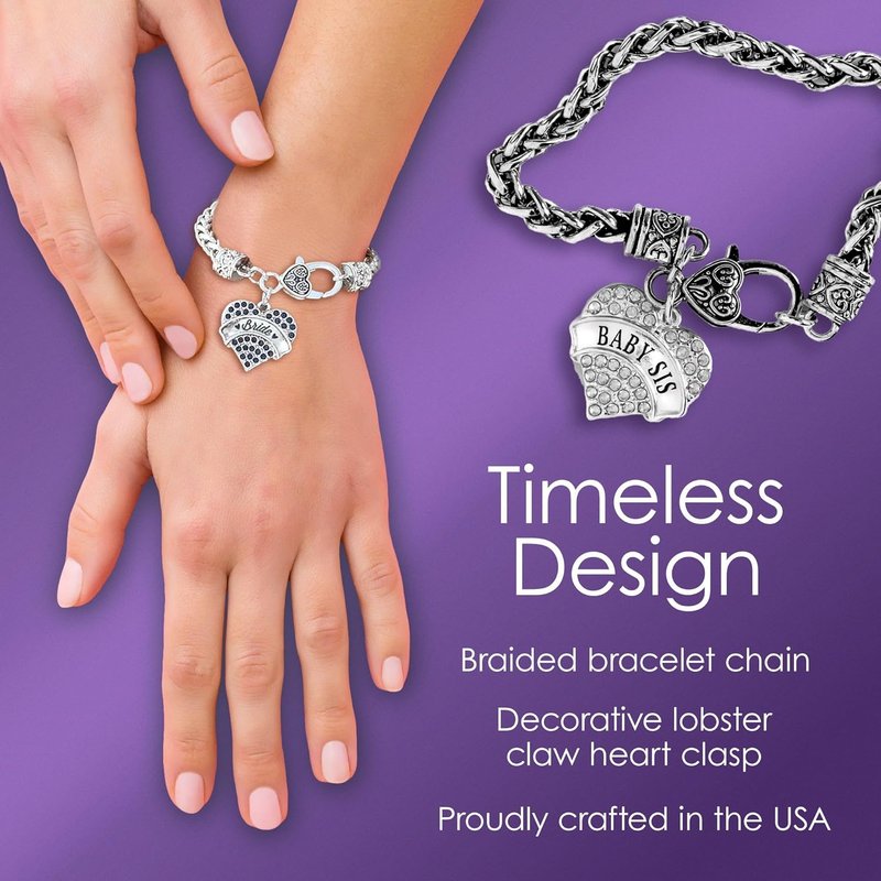 Canada Flag Canadian Pride Charm Classic Silver Plated Square Crystal Bracelet