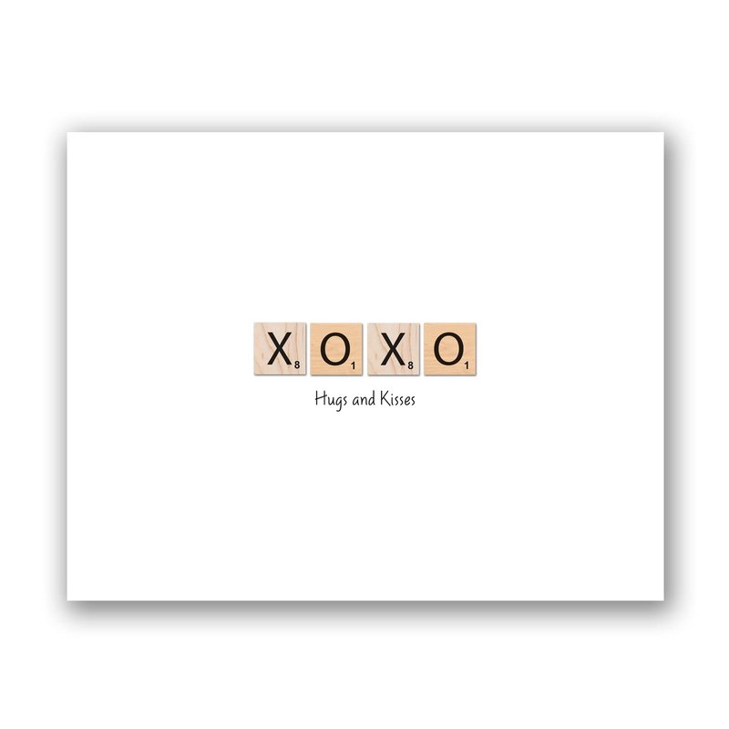 [SF Customizables] Valentines Gift Scrabble Print Hugs and Kisses Definition Crossword Tile Print Wall Art