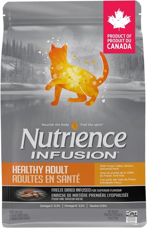 Nutrience Infusion Healthy Adult Cat Food, Chicken, 5 kg (11 lb) Bag