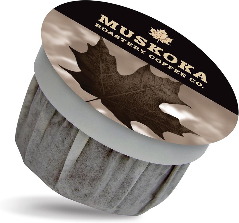 Muskoka Roastery Coffee, Muskoka Maple, Medium Roast, 20 Single Serve Coffee Pods, Compatible with K-Cup Keurig Brewers, 220g Single Serve Pods