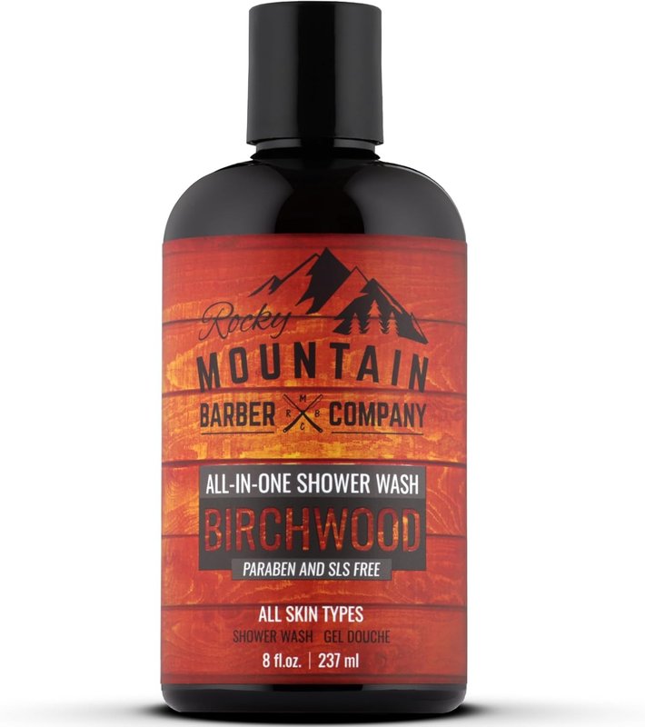 Birchwood All-In-One Body Wash – Made in Canada - Shampoo, Body Wash, Conditioner, Face Wash & Beard Wash with Essential Oils - 8 oz by Rocky Mountain Barber Company