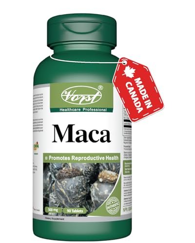 VORST Maca 500mg 90 Vegan Tablets | Supplement for Reproductive Health & Energy for Men & Women | Black Peruvian Maca Root | 1 Bottle (1 Bottle)