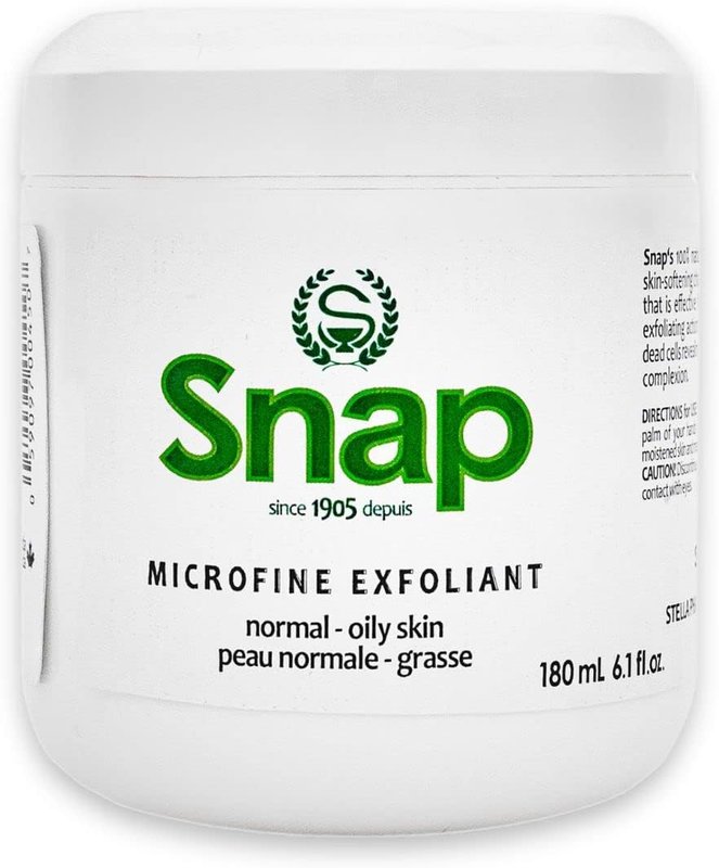 Snap Microfine Exfoliant Facial Scrub for Normal to Oily Skin, Contains 100% Natural Pumice and Extracts of Tea Tree, Chamomile & Aloe Vera, Made in Canada, 180ml