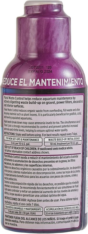 Fluval Waste Control Biological Cleaner for Aquariums, 250 ml (8.4 oz) Biological Cleaner 250 ml (Pack of 1)