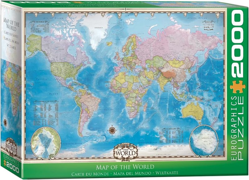 Eurographics 8220-0557 Map of The World Puzzle (2000-Piece)